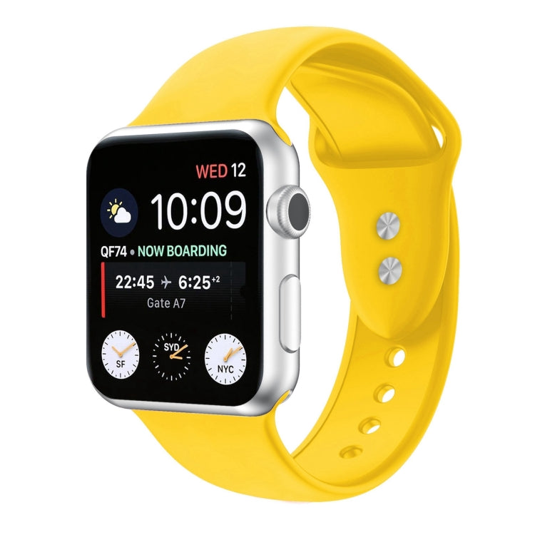 Double Nail Silicone Replacement Strap Watchband For Apple Watch Series, 7 45mm / 6 & SE & 5 & 4 44mm / 3 & 2 & 1 42mm, 7 41mm / 6 & SE & 5 & 4 40mm / 3 & 2 & 1 38mm