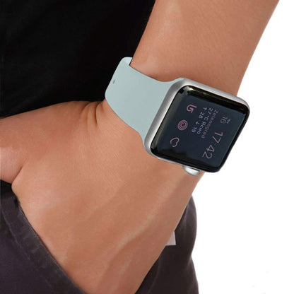 Double Nail Silicone Replacement Strap Watchband For Apple Watch Series, 7 45mm / 6 & SE & 5 & 4 44mm / 3 & 2 & 1 42mm, 7 41mm / 6 & SE & 5 & 4 40mm / 3 & 2 & 1 38mm