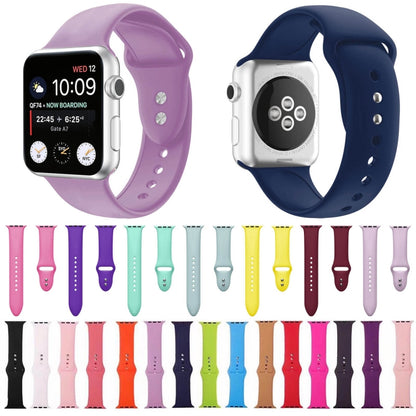 Double Nail Silicone Replacement Strap Watchband For Apple Watch Series, 7 45mm / 6 & SE & 5 & 4 44mm / 3 & 2 & 1 42mm, 7 41mm / 6 & SE & 5 & 4 40mm / 3 & 2 & 1 38mm
