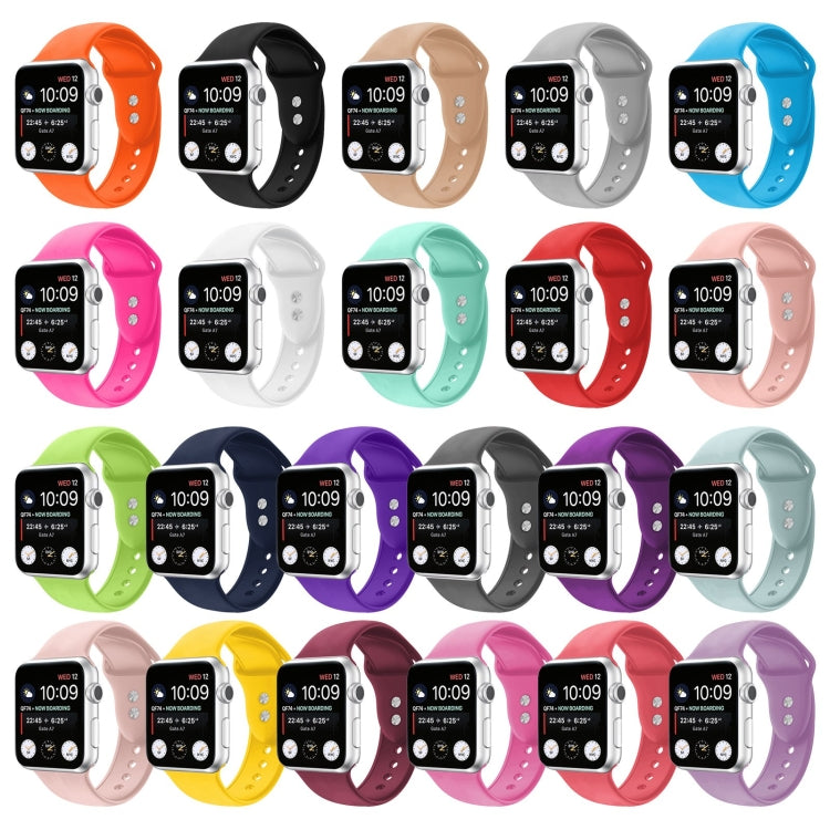 Double Nail Silicone Replacement Strap Watchband For Apple Watch Series, 7 45mm / 6 & SE & 5 & 4 44mm / 3 & 2 & 1 42mm, 7 41mm / 6 & SE & 5 & 4 40mm / 3 & 2 & 1 38mm