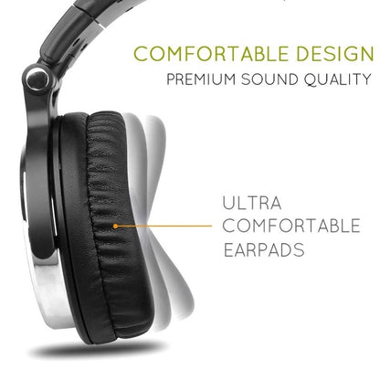 Casque filaire avec microphone OneOdio Pro-10 à réduction de bruit, Noir Rouge, Noir, Gris Kaki, Gris Bleu, Bleu, Or Rose