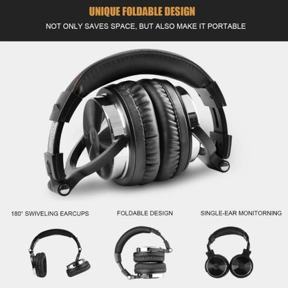 Casque filaire avec microphone OneOdio Pro-10 à réduction de bruit, Noir Rouge, Noir, Gris Kaki, Gris Bleu, Bleu, Or Rose