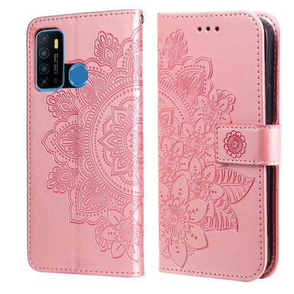 7-petal Flowers Embossing Pattern Horizontal Flip PU Leather Case with Holder & Card Slots & Wallet & Photo Frame, For Infinix Hot 9 / Note 7 Lite / X655C, For Tecno Pop 2 F / Pop 2 Power, For Infinix Smart 5 / Hot 10 Lite / X657, For Tecno Spark 6 Go ...