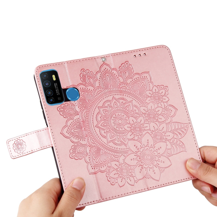 7-petal Flowers Embossing Pattern Horizontal Flip PU Leather Case with Holder & Card Slots & Wallet & Photo Frame, For Infinix Hot 9 / Note 7 Lite / X655C, For Tecno Pop 2 F / Pop 2 Power, For Infinix Smart 5 / Hot 10 Lite / X657, For Tecno Spark 6 Go ...