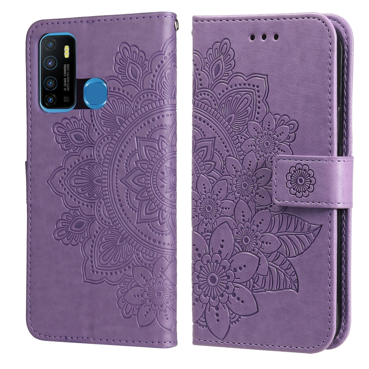 7-petal Flowers Embossing Pattern Horizontal Flip PU Leather Case with Holder & Card Slots & Wallet & Photo Frame, For Infinix Hot 9 / Note 7 Lite / X655C, For Tecno Pop 2 F / Pop 2 Power, For Infinix Smart 5 / Hot 10 Lite / X657, For Tecno Spark 6 Go ...