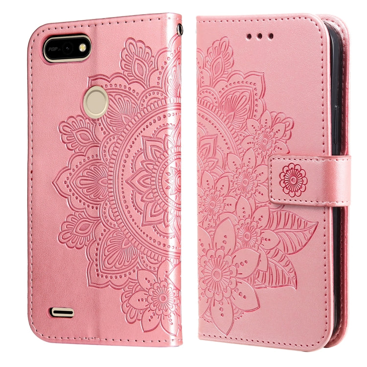 7-petal Flowers Embossing Pattern Horizontal Flip PU Leather Case with Holder & Card Slots & Wallet & Photo Frame, For Infinix Hot 9 / Note 7 Lite / X655C, For Tecno Pop 2 F / Pop 2 Power, For Infinix Smart 5 / Hot 10 Lite / X657, For Tecno Spark 6 Go ...