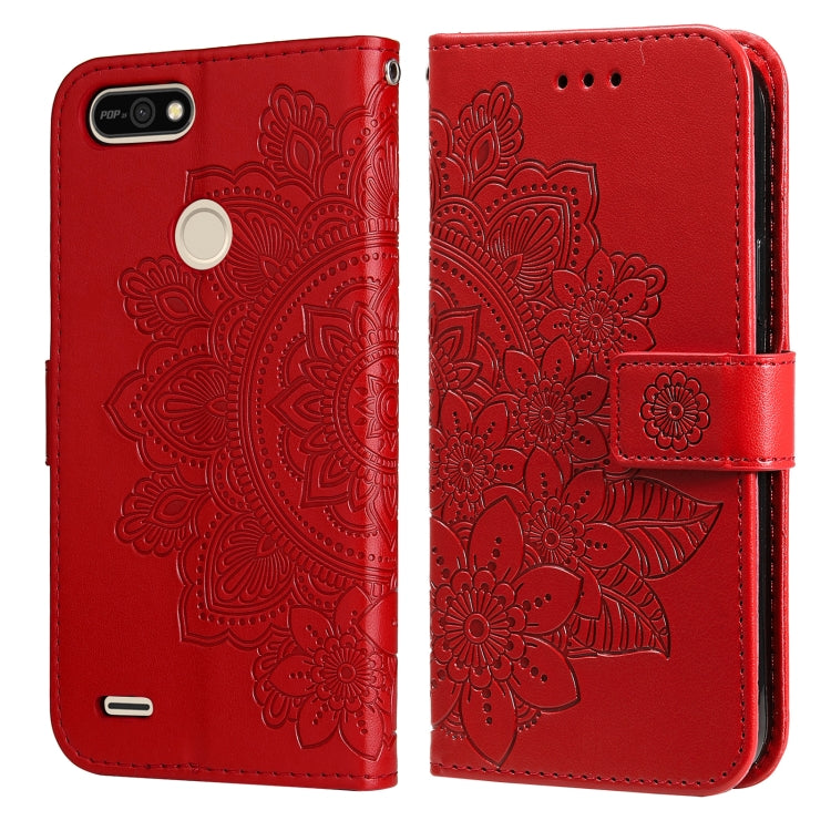 7-petal Flowers Embossing Pattern Horizontal Flip PU Leather Case with Holder & Card Slots & Wallet & Photo Frame, For Infinix Hot 9 / Note 7 Lite / X655C, For Tecno Pop 2 F / Pop 2 Power, For Infinix Smart 5 / Hot 10 Lite / X657, For Tecno Spark 6 Go ...