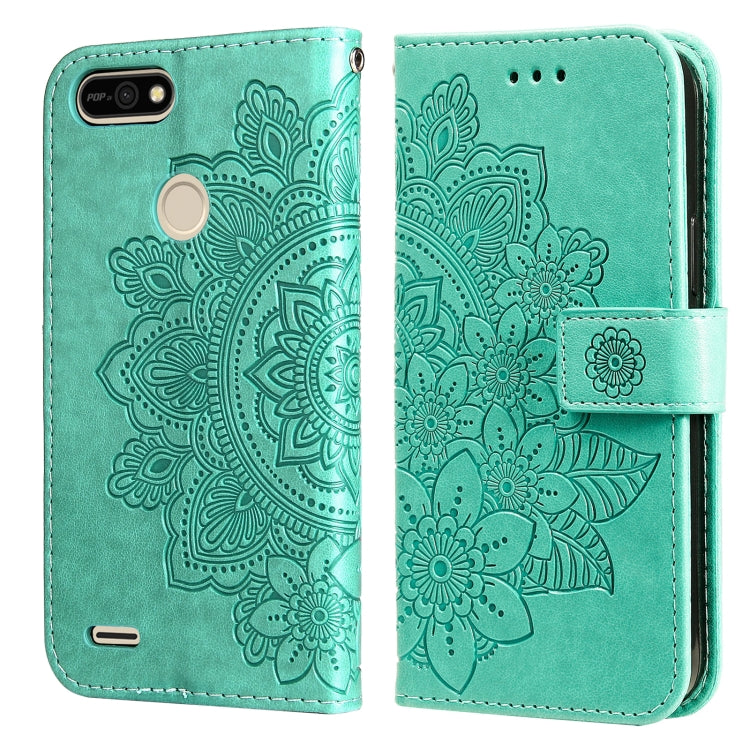 7-petal Flowers Embossing Pattern Horizontal Flip PU Leather Case with Holder & Card Slots & Wallet & Photo Frame, For Infinix Hot 9 / Note 7 Lite / X655C, For Tecno Pop 2 F / Pop 2 Power, For Infinix Smart 5 / Hot 10 Lite / X657, For Tecno Spark 6 Go ...