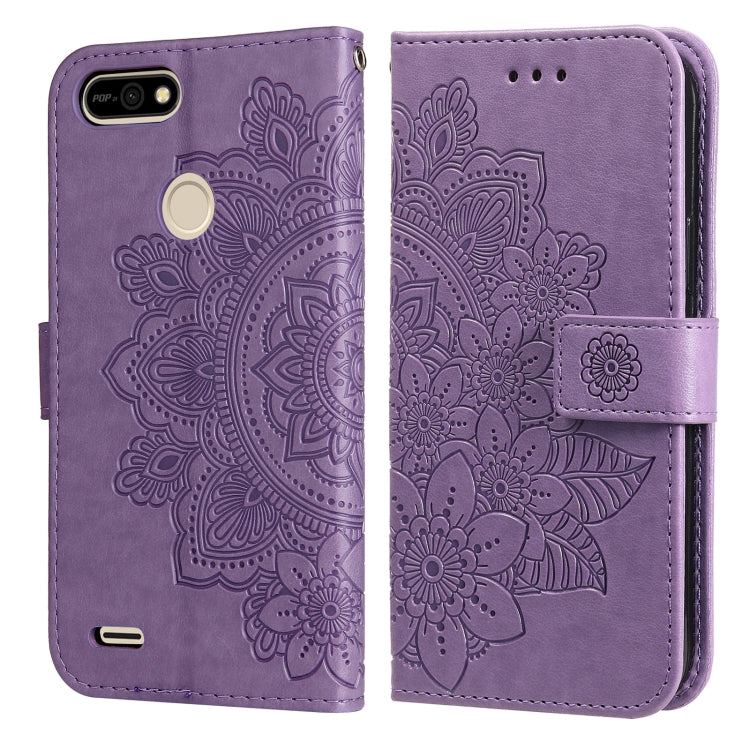 7-petal Flowers Embossing Pattern Horizontal Flip PU Leather Case with Holder & Card Slots & Wallet & Photo Frame, For Infinix Hot 9 / Note 7 Lite / X655C, For Tecno Pop 2 F / Pop 2 Power, For Infinix Smart 5 / Hot 10 Lite / X657, For Tecno Spark 6 Go ...