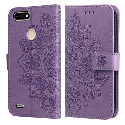 7-petal Flowers Embossing Pattern Horizontal Flip PU Leather Case with Holder & Card Slots & Wallet & Photo Frame, For Infinix Hot 9 / Note 7 Lite / X655C, For Tecno Pop 2 F / Pop 2 Power, For Infinix Smart 5 / Hot 10 Lite / X657, For Tecno Spark 6 Go ...
