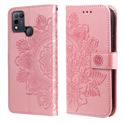 7-petal Flowers Embossing Pattern Horizontal Flip PU Leather Case with Holder & Card Slots & Wallet & Photo Frame, For Infinix Hot 9 / Note 7 Lite / X655C, For Tecno Pop 2 F / Pop 2 Power, For Infinix Smart 5 / Hot 10 Lite / X657, For Tecno Spark 6 Go ...