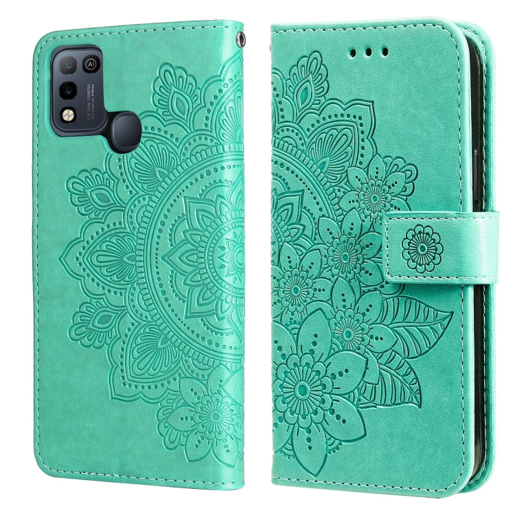 7-petal Flowers Embossing Pattern Horizontal Flip PU Leather Case with Holder & Card Slots & Wallet & Photo Frame, For Infinix Hot 9 / Note 7 Lite / X655C, For Tecno Pop 2 F / Pop 2 Power, For Infinix Smart 5 / Hot 10 Lite / X657, For Tecno Spark 6 Go ...