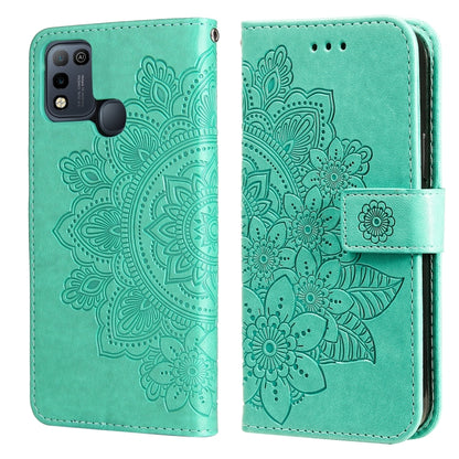 7-petal Flowers Embossing Pattern Horizontal Flip PU Leather Case with Holder & Card Slots & Wallet & Photo Frame, For Infinix Hot 9 / Note 7 Lite / X655C, For Tecno Pop 2 F / Pop 2 Power, For Infinix Smart 5 / Hot 10 Lite / X657, For Tecno Spark 6 Go ...