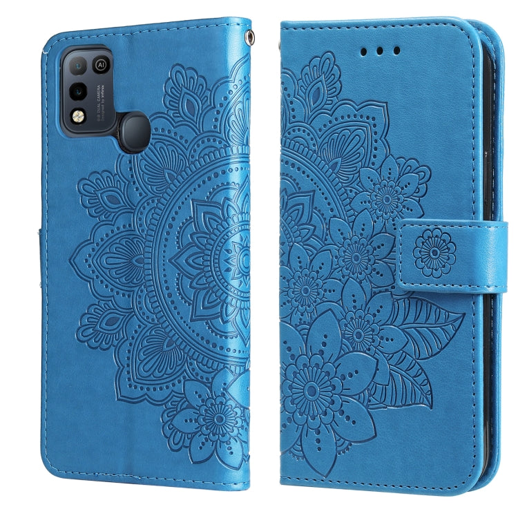 7-petal Flowers Embossing Pattern Horizontal Flip PU Leather Case with Holder & Card Slots & Wallet & Photo Frame, For Infinix Hot 9 / Note 7 Lite / X655C, For Tecno Pop 2 F / Pop 2 Power, For Infinix Smart 5 / Hot 10 Lite / X657, For Tecno Spark 6 Go ...