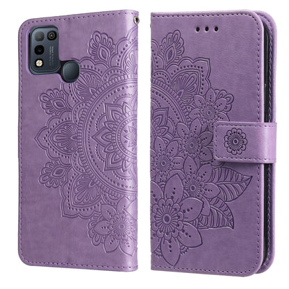 7-petal Flowers Embossing Pattern Horizontal Flip PU Leather Case with Holder & Card Slots & Wallet & Photo Frame, For Infinix Hot 9 / Note 7 Lite / X655C, For Tecno Pop 2 F / Pop 2 Power, For Infinix Smart 5 / Hot 10 Lite / X657, For Tecno Spark 6 Go ...