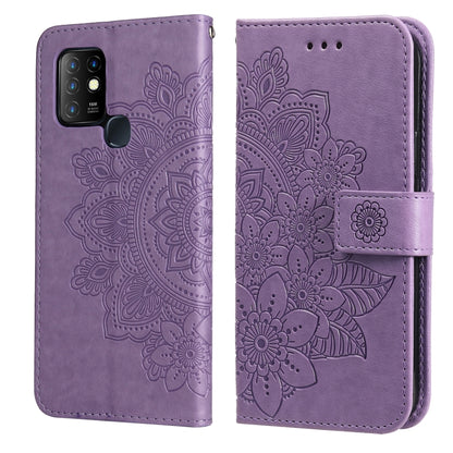 7-petal Flowers Embossing Pattern Horizontal Flip PU Leather Case with Holder & Card Slots & Wallet & Photo Frame, For Infinix Hot 9 / Note 7 Lite / X655C, For Tecno Pop 2 F / Pop 2 Power, For Infinix Smart 5 / Hot 10 Lite / X657, For Tecno Spark 6 Go ...