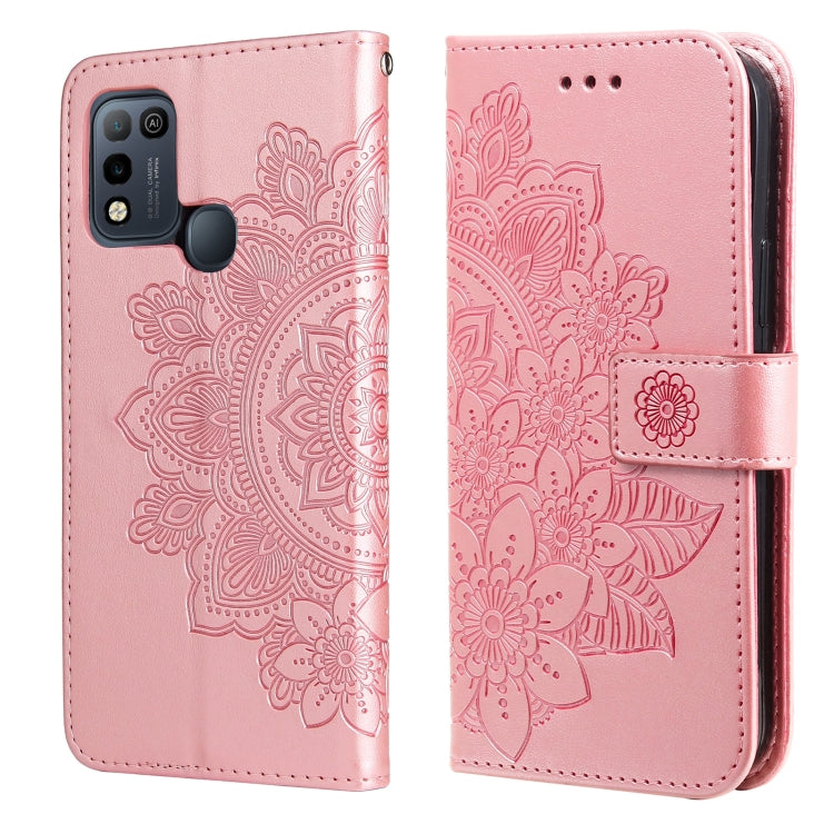 7-petal Flowers Embossing Pattern Horizontal Flip PU Leather Case with Holder & Card Slots & Wallet & Photo Frame, For Infinix Hot 9 / Note 7 Lite / X655C, For Tecno Pop 2 F / Pop 2 Power, For Infinix Smart 5 / Hot 10 Lite / X657, For Tecno Spark 6 Go ...