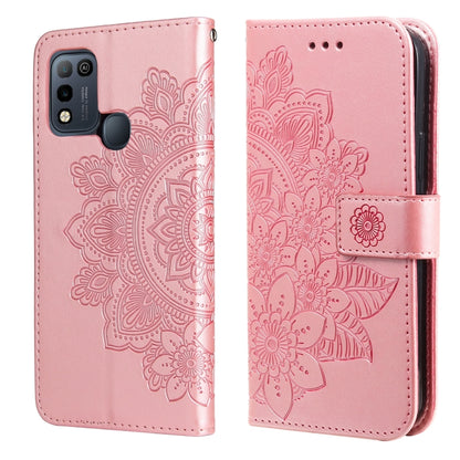 7-petal Flowers Embossing Pattern Horizontal Flip PU Leather Case with Holder & Card Slots & Wallet & Photo Frame, For Infinix Hot 9 / Note 7 Lite / X655C, For Tecno Pop 2 F / Pop 2 Power, For Infinix Smart 5 / Hot 10 Lite / X657, For Tecno Spark 6 Go ...