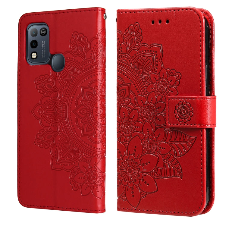 7-petal Flowers Embossing Pattern Horizontal Flip PU Leather Case with Holder & Card Slots & Wallet & Photo Frame, For Infinix Hot 9 / Note 7 Lite / X655C, For Tecno Pop 2 F / Pop 2 Power, For Infinix Smart 5 / Hot 10 Lite / X657, For Tecno Spark 6 Go ...