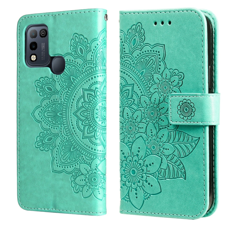 7-petal Flowers Embossing Pattern Horizontal Flip PU Leather Case with Holder & Card Slots & Wallet & Photo Frame, For Infinix Hot 9 / Note 7 Lite / X655C, For Tecno Pop 2 F / Pop 2 Power, For Infinix Smart 5 / Hot 10 Lite / X657, For Tecno Spark 6 Go ...
