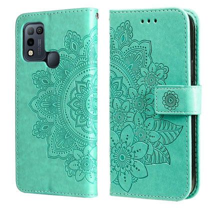 7-petal Flowers Embossing Pattern Horizontal Flip PU Leather Case with Holder & Card Slots & Wallet & Photo Frame, For Infinix Hot 9 / Note 7 Lite / X655C, For Tecno Pop 2 F / Pop 2 Power, For Infinix Smart 5 / Hot 10 Lite / X657, For Tecno Spark 6 Go ...