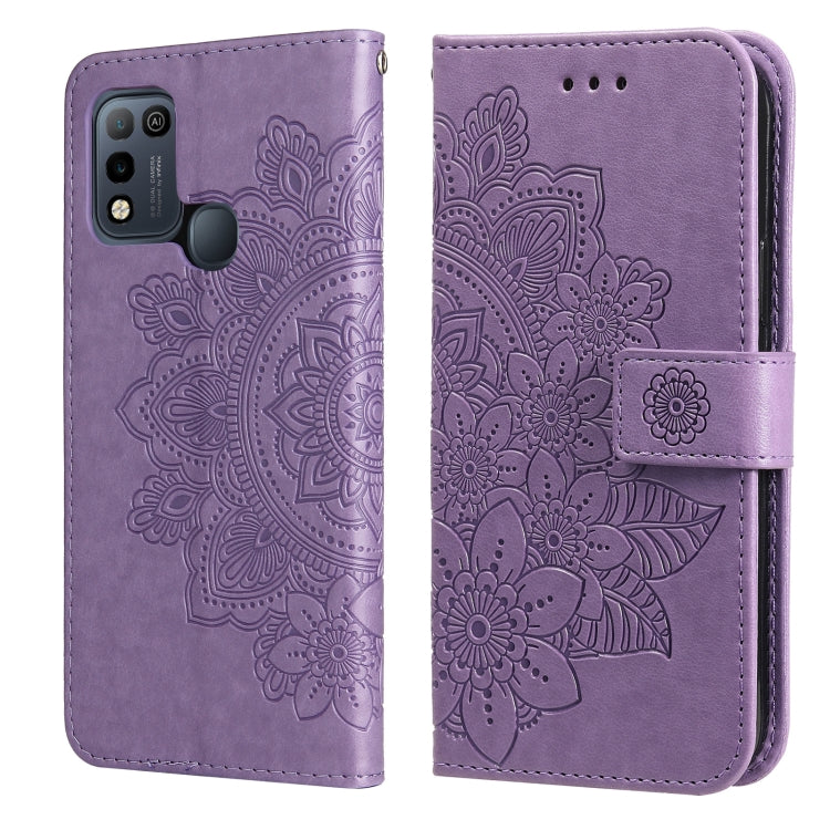 7-petal Flowers Embossing Pattern Horizontal Flip PU Leather Case with Holder & Card Slots & Wallet & Photo Frame, For Infinix Hot 9 / Note 7 Lite / X655C, For Tecno Pop 2 F / Pop 2 Power, For Infinix Smart 5 / Hot 10 Lite / X657, For Tecno Spark 6 Go ...