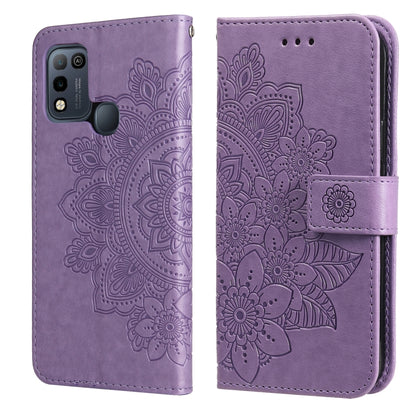 7-petal Flowers Embossing Pattern Horizontal Flip PU Leather Case with Holder & Card Slots & Wallet & Photo Frame, For Infinix Hot 9 / Note 7 Lite / X655C, For Tecno Pop 2 F / Pop 2 Power, For Infinix Smart 5 / Hot 10 Lite / X657, For Tecno Spark 6 Go ...