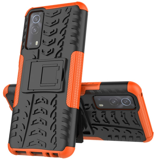 Tire Texture Shockproof TPU+PC Protective Case with Holder, For OnePlus Nord 2 5G, For OPPO A94 4G, For OPPO Realme V13 5G, For Sony Xperia 1 III, For Vivo iQOO Z3