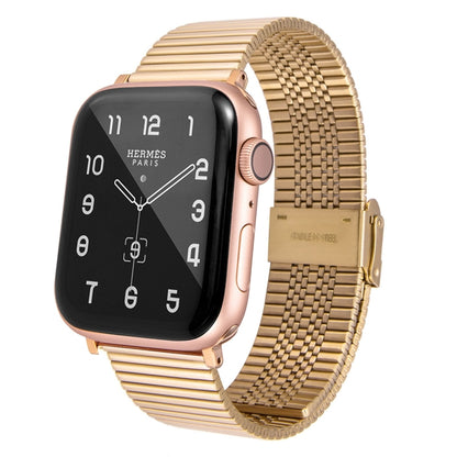 Multi-baht Steel Replacement Watchband For Apple Watch Series, 7 45mm / 6 & SE & 5 & 4 44mm / 3 & 2 & 1 42mm, 7 41mm / 6 & SE & 5 & 4 40mm / 3 & 2 & 1 38mm