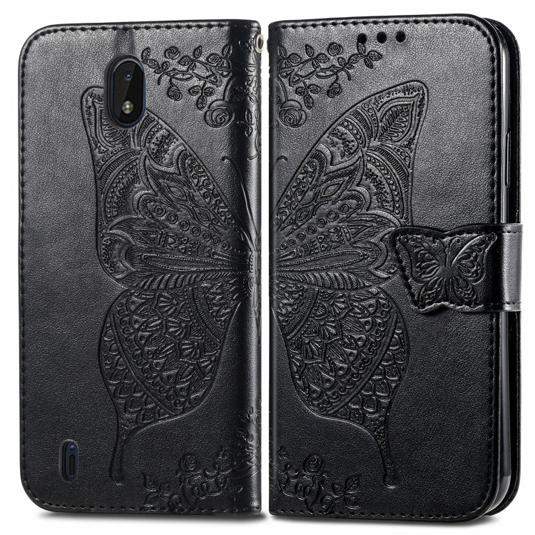 Butterfly Love Flowers Embossed Horizontal Flip Leather Case with Holder & Card Slots & Wallet & Lanyard, For Nokia C01 Plus, For Nokia XR20, For Oukitel C21, For OnePlus Nord 2 5G, For ZTE Blade A51, For ZTE Blade A71