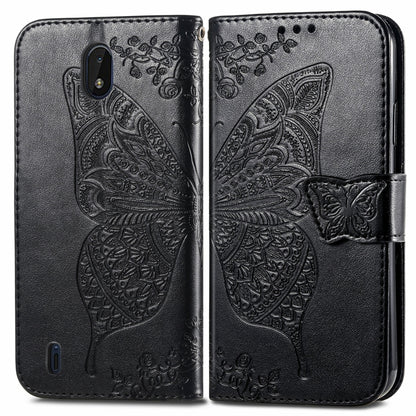 Butterfly Love Flowers Embossed Horizontal Flip Leather Case with Holder & Card Slots & Wallet & Lanyard, For Nokia C01 Plus, For Nokia XR20, For Oukitel C21, For OnePlus Nord 2 5G, For ZTE Blade A51, For ZTE Blade A71