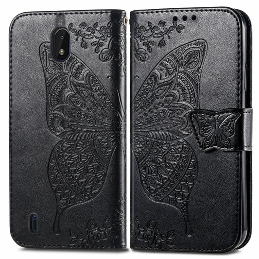 Butterfly Love Flowers Embossed Horizontal Flip Leather Case with Holder & Card Slots & Wallet & Lanyard, For Nokia C01 Plus, For Nokia XR20, For Oukitel C21, For OnePlus Nord 2 5G, For ZTE Blade A51, For ZTE Blade A71