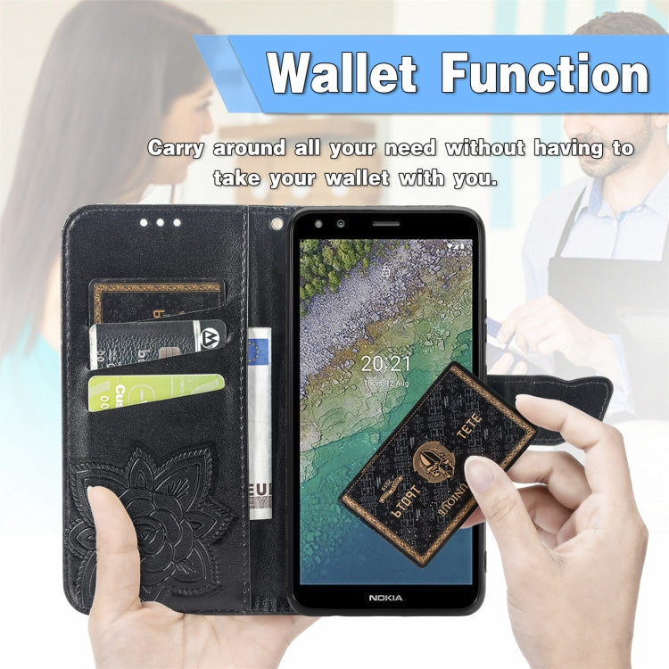 Butterfly Love Flowers Embossed Horizontal Flip Leather Case with Holder & Card Slots & Wallet & Lanyard, For Nokia C01 Plus, For Nokia XR20, For Oukitel C21, For OnePlus Nord 2 5G, For ZTE Blade A51, For ZTE Blade A71