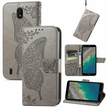 Butterfly Love Flowers Embossed Horizontal Flip Leather Case with Holder & Card Slots & Wallet & Lanyard, For Nokia C01 Plus, For Nokia XR20, For Oukitel C21, For OnePlus Nord 2 5G, For ZTE Blade A51, For ZTE Blade A71