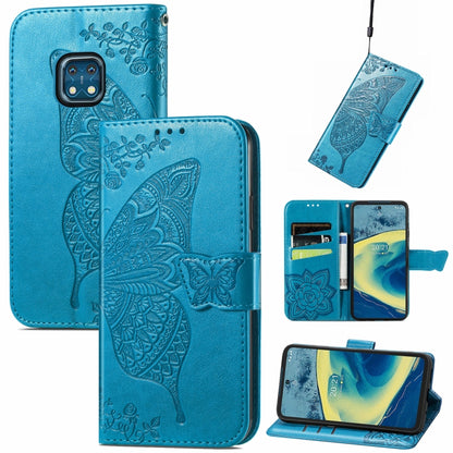 Butterfly Love Flowers Embossed Horizontal Flip Leather Case with Holder & Card Slots & Wallet & Lanyard, For Nokia C01 Plus, For Nokia XR20, For Oukitel C21, For OnePlus Nord 2 5G, For ZTE Blade A51, For ZTE Blade A71