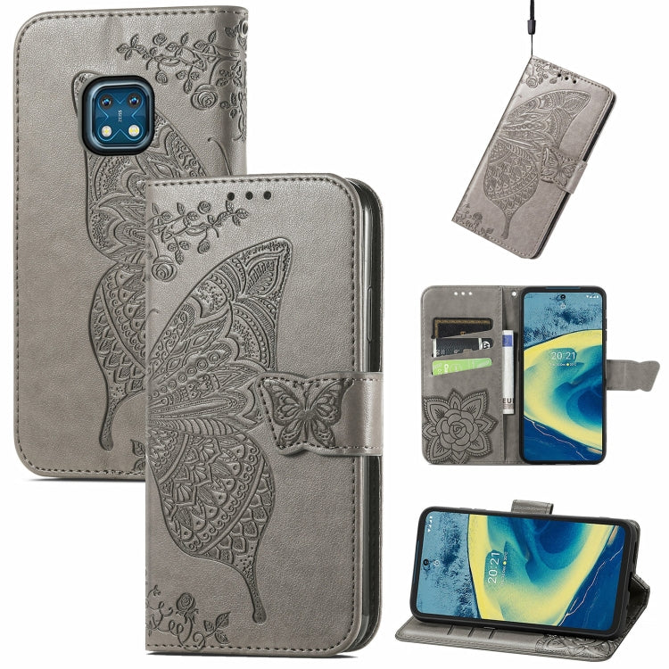 Butterfly Love Flowers Embossed Horizontal Flip Leather Case with Holder & Card Slots & Wallet & Lanyard, For Nokia C01 Plus, For Nokia XR20, For Oukitel C21, For OnePlus Nord 2 5G, For ZTE Blade A51, For ZTE Blade A71