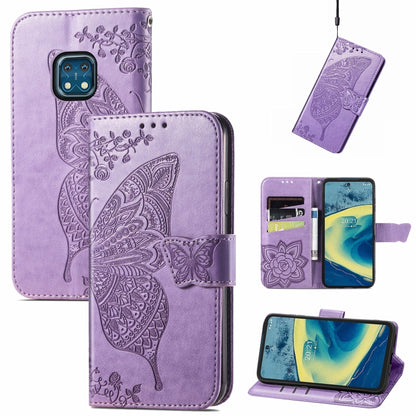 Butterfly Love Flowers Embossed Horizontal Flip Leather Case with Holder & Card Slots & Wallet & Lanyard, For Nokia C01 Plus, For Nokia XR20, For Oukitel C21, For OnePlus Nord 2 5G, For ZTE Blade A51, For ZTE Blade A71