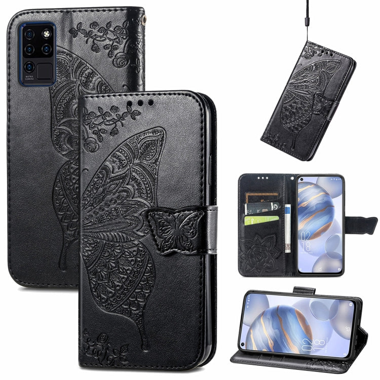 Butterfly Love Flowers Embossed Horizontal Flip Leather Case with Holder & Card Slots & Wallet & Lanyard, For Nokia C01 Plus, For Nokia XR20, For Oukitel C21, For OnePlus Nord 2 5G, For ZTE Blade A51, For ZTE Blade A71