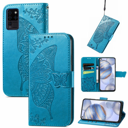 Butterfly Love Flowers Embossed Horizontal Flip Leather Case with Holder & Card Slots & Wallet & Lanyard, For Nokia C01 Plus, For Nokia XR20, For Oukitel C21, For OnePlus Nord 2 5G, For ZTE Blade A51, For ZTE Blade A71
