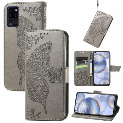 Butterfly Love Flowers Embossed Horizontal Flip Leather Case with Holder & Card Slots & Wallet & Lanyard, For Nokia C01 Plus, For Nokia XR20, For Oukitel C21, For OnePlus Nord 2 5G, For ZTE Blade A51, For ZTE Blade A71