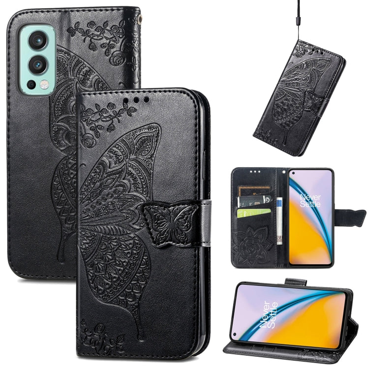 Butterfly Love Flowers Embossed Horizontal Flip Leather Case with Holder & Card Slots & Wallet & Lanyard, For Nokia C01 Plus, For Nokia XR20, For Oukitel C21, For OnePlus Nord 2 5G, For ZTE Blade A51, For ZTE Blade A71