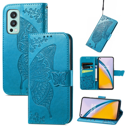 Butterfly Love Flowers Embossed Horizontal Flip Leather Case with Holder & Card Slots & Wallet & Lanyard, For Nokia C01 Plus, For Nokia XR20, For Oukitel C21, For OnePlus Nord 2 5G, For ZTE Blade A51, For ZTE Blade A71