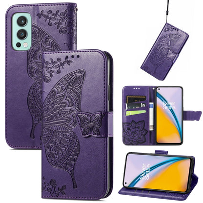 Butterfly Love Flowers Embossed Horizontal Flip Leather Case with Holder & Card Slots & Wallet & Lanyard, For Nokia C01 Plus, For Nokia XR20, For Oukitel C21, For OnePlus Nord 2 5G, For ZTE Blade A51, For ZTE Blade A71