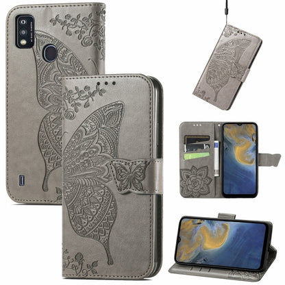 Butterfly Love Flowers Embossed Horizontal Flip Leather Case with Holder & Card Slots & Wallet & Lanyard, For Nokia C01 Plus, For Nokia XR20, For Oukitel C21, For OnePlus Nord 2 5G, For ZTE Blade A51, For ZTE Blade A71