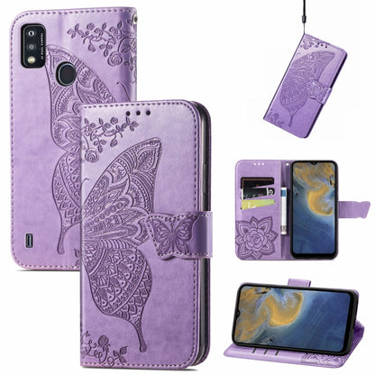 Butterfly Love Flowers Embossed Horizontal Flip Leather Case with Holder & Card Slots & Wallet & Lanyard, For Nokia C01 Plus, For Nokia XR20, For Oukitel C21, For OnePlus Nord 2 5G, For ZTE Blade A51, For ZTE Blade A71