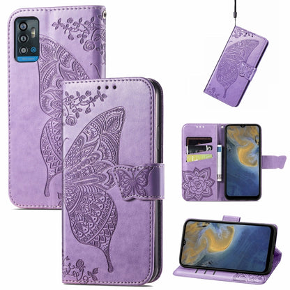 Butterfly Love Flowers Embossed Horizontal Flip Leather Case with Holder & Card Slots & Wallet & Lanyard, For Nokia C01 Plus, For Nokia XR20, For Oukitel C21, For OnePlus Nord 2 5G, For ZTE Blade A51, For ZTE Blade A71