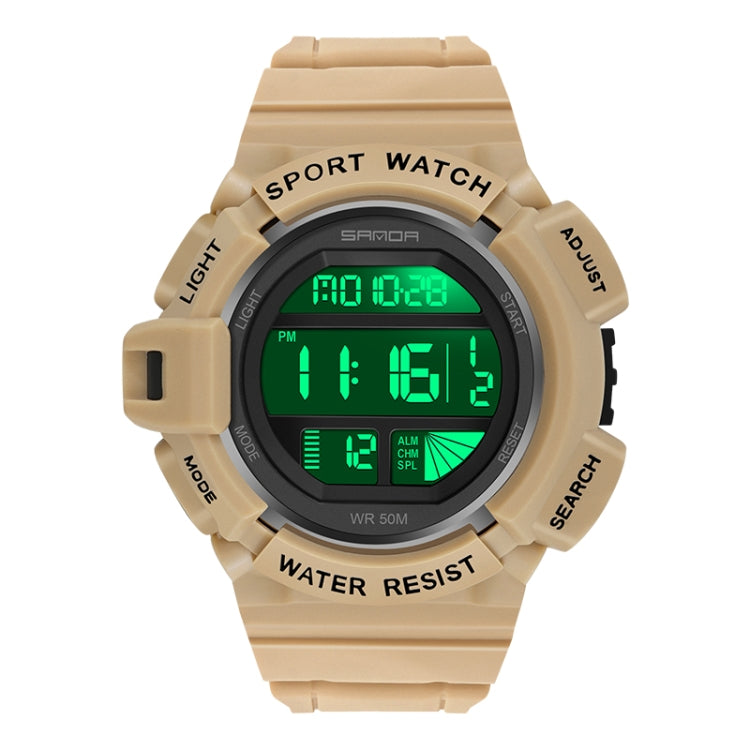 SANDA 2106 LED Digitalanzeige Leuchtender Wecker Herren Outdoor Sport Elektronische Uhr