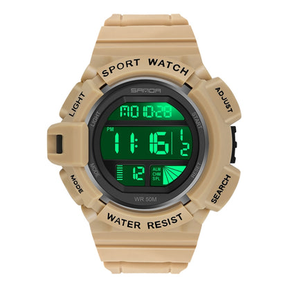 SANDA 2106 LED Digitalanzeige Leuchtender Wecker Herren Outdoor Sport Elektronische Uhr
