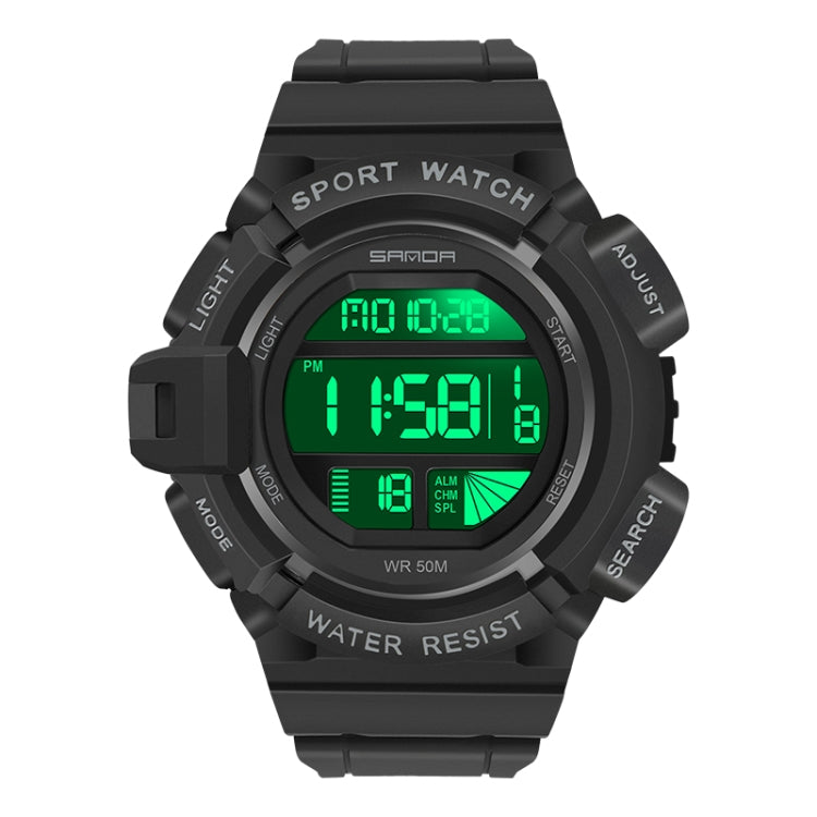 SANDA 2106 LED Digitalanzeige Leuchtender Wecker Herren Outdoor Sport Elektronische Uhr