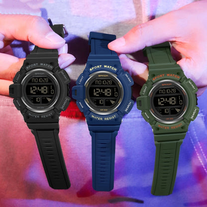 SANDA 2106 LED Digitalanzeige Leuchtender Wecker Herren Outdoor Sport Elektronische Uhr